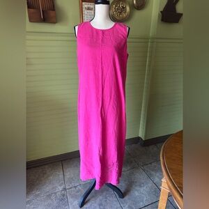 Vintage style linen maxi dress